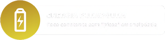 Ícone abstrato representando energia duradoura e foco constante