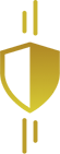 Ícone de escudo protetor dourado representando suporte metabólico e combate ao cansaço