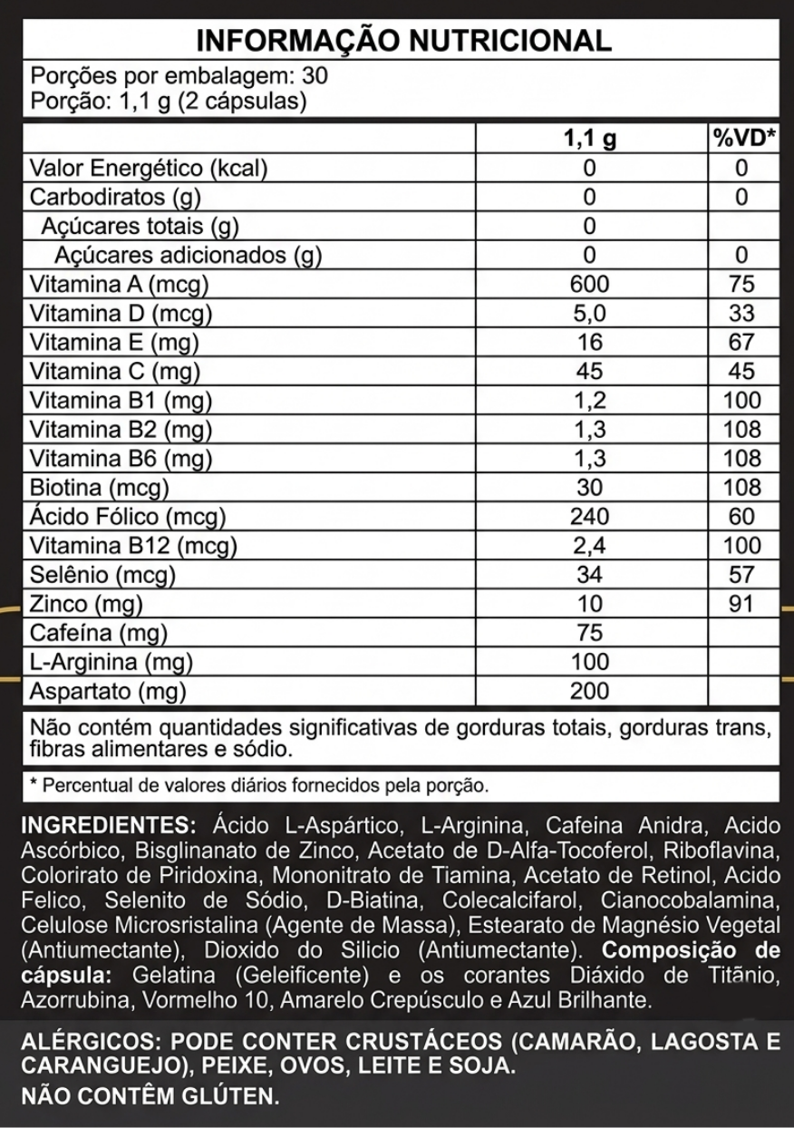 Tabela nutricional do Harmonize 43